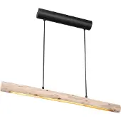 Globo Lighting Hanglamp Mella zwart met hout 80cm