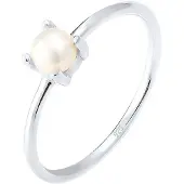 Elli Ring zilver / parelwit