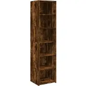 vidaXL Hoge kast 45x41x185 cm bewerkt hout gerookt eikenkleurig