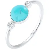 Elli Ring turquoise / zilver