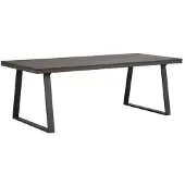 Rowico Home Brooklyn verlengbare eettafel donker eiken zwart metalen onderstel 220 x 95 cm