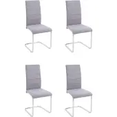 DOMUS Doris-Stoel - Lichtgrijs - Set van 4