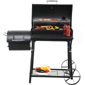 Tepro 1087 Biloxi Offset BBQ Pit Barrel Smoker - Zwart