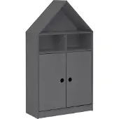 Loft 24 Alpi-Kast - 2-deurs met Dak - Grijs