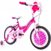 HUFFY Disney Minnie kinderfiets, 16 inch, geschikt voor kinderen van 5 tot 7 jaar, roze