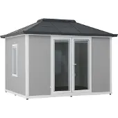 Sunjoy Tuinhuis-Studio-Fitness- of werk ruimte van aluminium/staal 302cm x 386cm