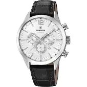 Festina Chronograaf Timeless Chronograph Horloge, quartz, herenhorloge, stopwatchfunctie, leren band