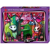 Heye Puzzle Puzzel - Gestreepte Koeien - 1000 stukjes - Meerkleurig