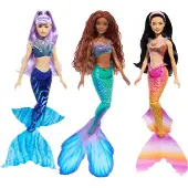 Mattel Disney De Kleine Zeemeermin Ariel Zusters Pop Set met 3 Mode Zeemeermin Poppen