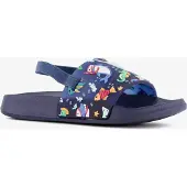 Scapino Blauwe kinder badslippers met visjes maat 26