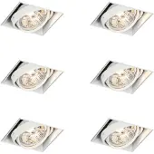 QAZQA Set van 6 inbouwspots wit GU10 AR70 trimless - Oneon