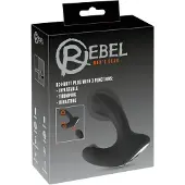 Rebel RC - oplaadbare op afstand bedienbare opblaasbare anale vibrator - zwart