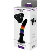 Dream Toys Colorful Love - strap-on dildo - kleurrijk - siliconen