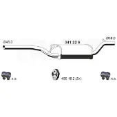 ERNST 341226 Uitlaat middendemper