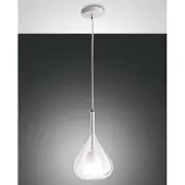 FABAS LUCE - Lila LED-pendellamp van metaal en transparant borosilicaatglas, model 3481-40-241,