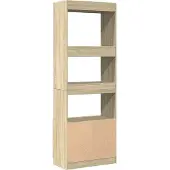 vidaXL Hoge kast 63x33x180 cm bewerkt hout sonoma eikenkleurig
