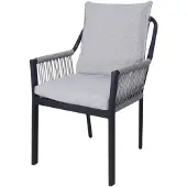 AVH-Collectie Fleur dining tuinstoel aluminium antraciet rope