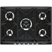 Smeg SR975NGH Kookplaat Gas 70cm Zwart