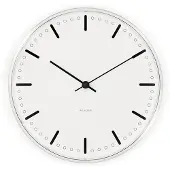 Arne Jacobsen City Hall klok Wit, Ø16 cm