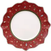 Villeroy & Boch Toy's Delight Bord Rood - Kerstborden Porselein Red - 14-8585-2620