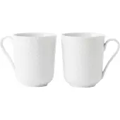 Lyngby Porcelæn Rhombe beker 33 cl 2-pack wit