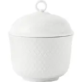 Lyngby Porcelæn - Rhombe Wit Suikerkom - Ø8.5 cm