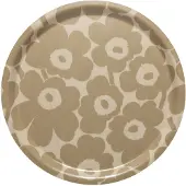 Marimekko Mini Unikko dienblad Lichtbruin-beige