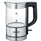 Severin WK 3472 - Waterkoker - electrisch - glazen kan - 0.5l - zilver/zwart
