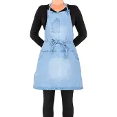 Dutchdeluxes Schort 5 Pocket Apron Washed Indigo-66 x 67 cm