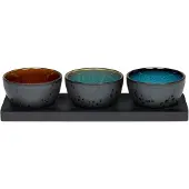 Bitz Serveerschaal Gastro Donkerblauw Groen Amber 10 cm (4-Delig)