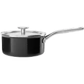 KitchenAid Steel Core Enamel steelpan 20cm 2,4L - Onyx Zwart - inductie - PFAS-vrij