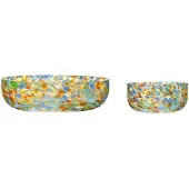 Hubsch Confetti schalen veelkleurig (set van 2)