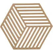 Zone Hexagon Trivet Pannenonderzetter - Onderzetters Siliconen Dark Camel - 24347