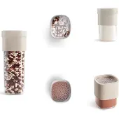 Lékué flip voorraadpot 5-delig Beige