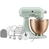 KitchenAid 5KSM180LEELB, staande mixer, koperkleurig, groen, geschikt voor kloppen, kneden en mengen, 1,2 meter snoer, 4,7 liter inhoud, leiding