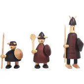 Andersen The vikings of Denmark houten figuur 3-delig Stained beech
