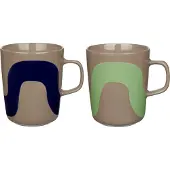 Marimekko Seireeni mok 25 cl 2-pack Terra-donkerblauw-mint