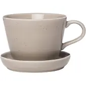 ERNST Kop En Schotel - Koffiekopjes Porselein Sand - 246041