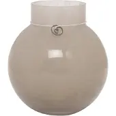 ERNST glazen vaas rond beige H14 cm Ø13 cm