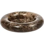 OYOY Savi marmer kaarsenhouder Ø13,8 cm Choco