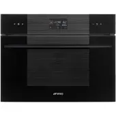 Smeg Micro combi Galileo Oven Oven , Linea, 45 cm, Combi-magnetron, Zwart, Vapor Clean
