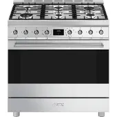 Smeg C9gmx2 90 Cm Gasfornuis Met Oven 6 Branders