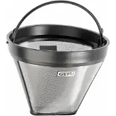 GEFU permanent koffiefilter maat 4 rvs zwart