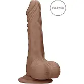 Realrock - realistische dildo met ballen - 17cm - donker huidkleur