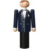 Kay bojesen bruidegom Blauw-zwart-wit, 12 cm