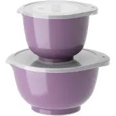 Mepal Margrethe Beslagkom Set - 4 delig - 1,5 en 3 L - Lavender - Mengkom met Deksel voor Bakken en Koken - Magnetron-, Vriezer- en Vaatwasmachinebestendig