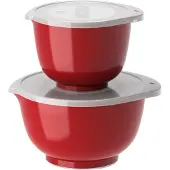 Mepal Rosti - NEW Margrethe bowls, Set of 2 + lids - Red