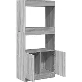 vidaXL Hoge kast 63x33x180 cm bewerkt hout grijs sonoma eikenkleurig