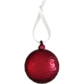 Cooee Design Gry Marble kerstbal Ø8 cm Deep red