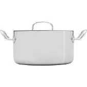 Heirol Steely Classic Triply pan met deksel 5,5 liter Roestvrij staal